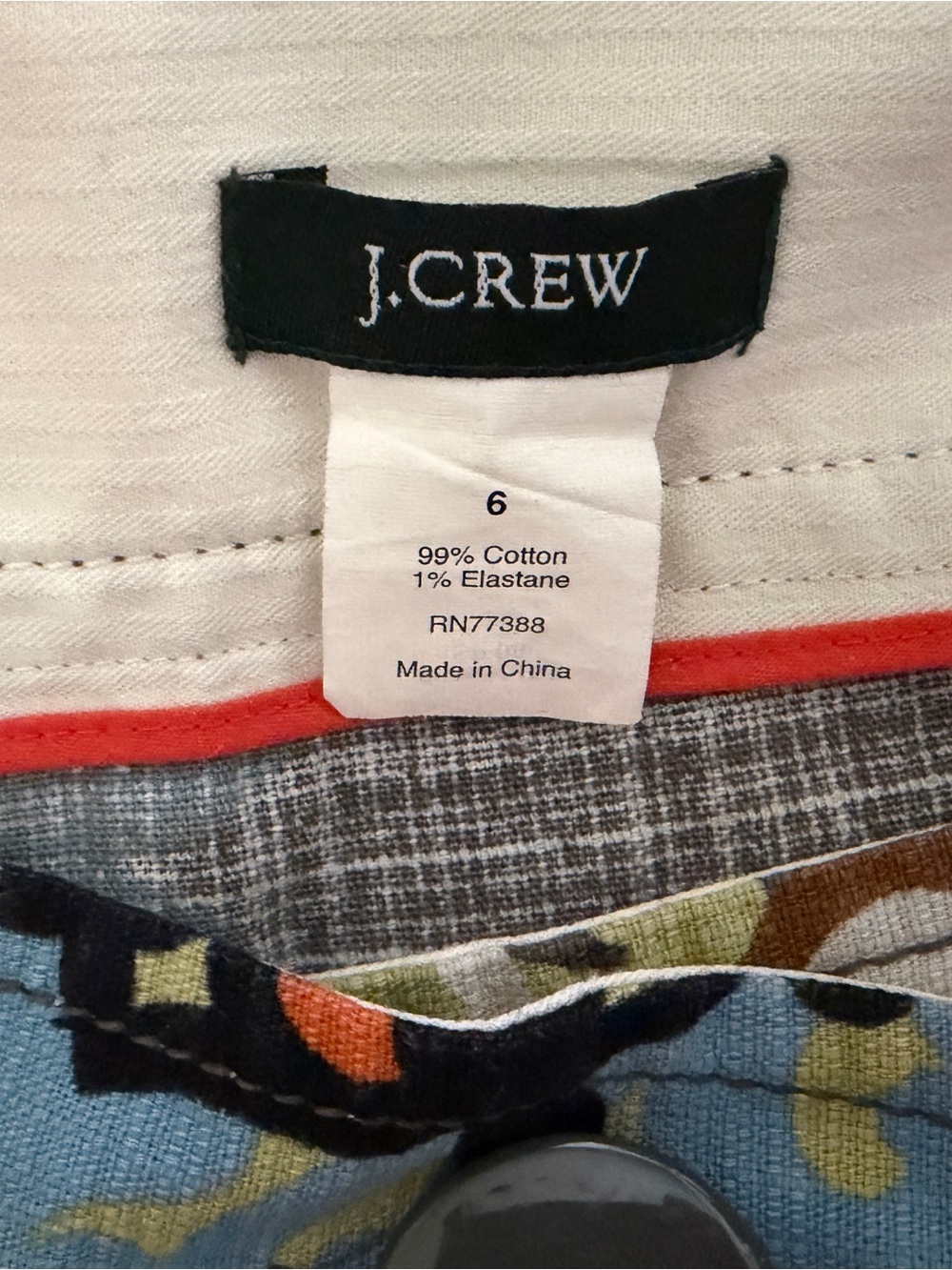 J. Crew Multicolor Patterned Button-Front Mini Skirt - Picture 2 of 3